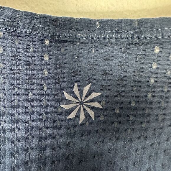 Athleta Mesh Scoop Neck Pullover Shirt Womens Size S Blue Pullover Athletic Gym - Picture 10 of 11